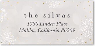 Address Labels: Snowfall Surroundings Address Label, White, Address Label, Matte