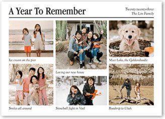 New Year's Cards: Recap Collage New Year's Card, White, 5X7, New Year, Matte, Signature Smooth Cardstock, Square
