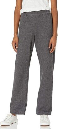 Women's EcoSmart Open Bottom Leg Sweatpants (Slate Heather) Women's Clothing