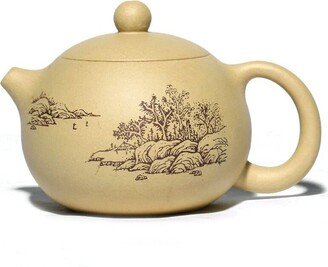 Oriarm Yixing Zisha Clay Xishi Teapot, Chinese Pottery Gongfu Tea Pot, Benshan Luni Or Zhuni Dahongpao