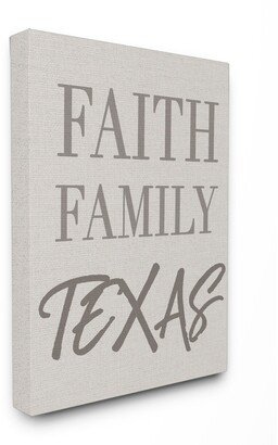 Faith Family Texas Typography Canvas Wall Art, 24 x 30