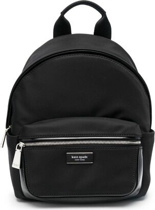 Logo-Patch Zipped Backpack