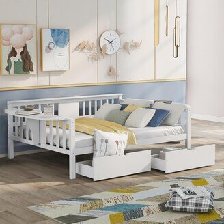 Kuurfuurdo Full Wood Daybed with Two Drawers