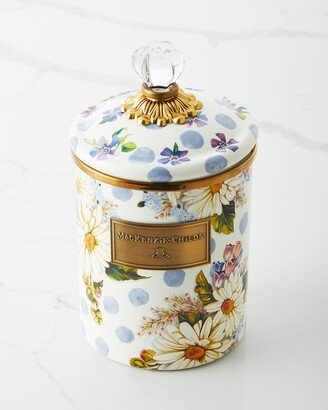 Blue Wildflowers Medium Enamel Canister