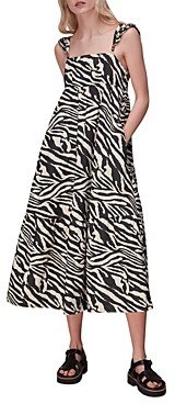 Mountain Zebra Print Midi Dress