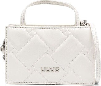 Logo-Lettering Quilted Crossbody Bag