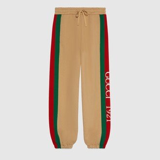 Cotton jersey sweatpants with Web