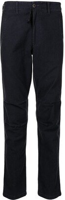 Solid-Colour Slim-Fit Trousers