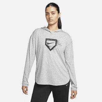 Women's Dri-FIT Softball Hoodie in Grey