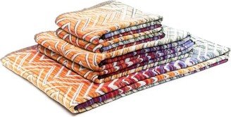 Tolomeo zigzag towels (set of 5)