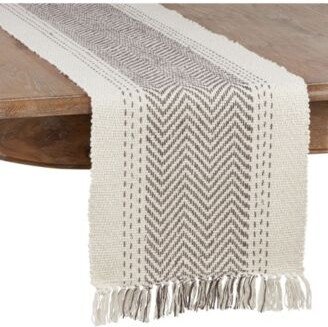 Saro Lifestyle Table Runner With Kantha Stitch Design