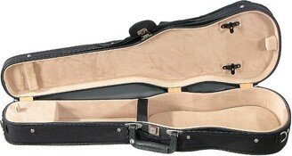 Bobelock Slim Shaped Woodshell Violin Case 4/4 Size Black Exterior, Tan Interior