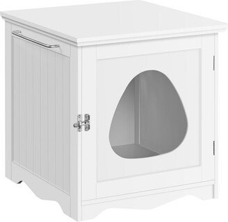 Decorative Cat Litter Box Furniture - White