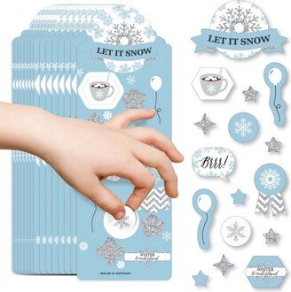 Big Dot of Happiness Winter Wonderland - Snowflake Holiday Party and Winter Wedding Favor Kids Stickers - 16 Sheets - 256 Stickers