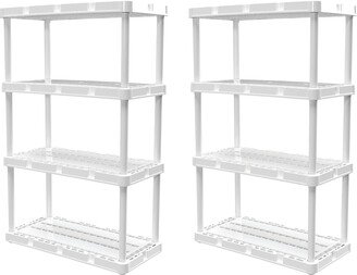 4 Shelf Knect-A-Shelf Ventilated Storage Unit, White