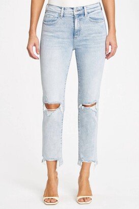 Monroe High Rise Jean In Dune Distressed Wash