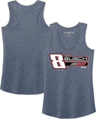 Women's Richard Childress Racing Team Collection Heather Navy Kyle Busch Racerback Tank Top