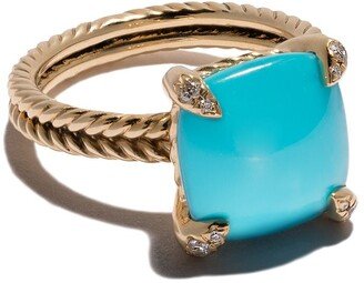 18kt yellow gold Châtelaine turquoise and diamond ring