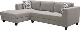 Cambria Fabric Sectional with Chaise Gray - Abbyson Living