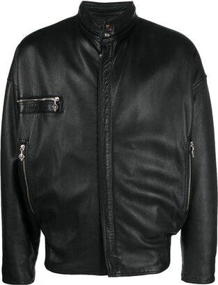 1980s Stand-Up Collar Leather Jacket