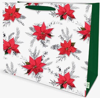 Selfridges Edit Ponsettia Graphic-print Gift bag 35cm x 28cm