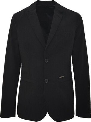 Single-Breasted Straight Hem Blazer-AC