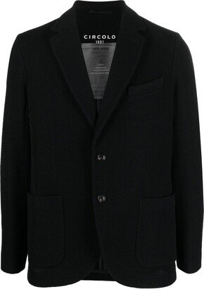 Single-Breasted Wool Blazer-BJ