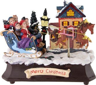 Northlight Animated and Musical Christmas Sleigh Decoration