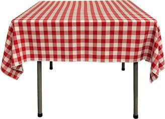 Gingham Checkered Square Tablecloth Red & White, Choose