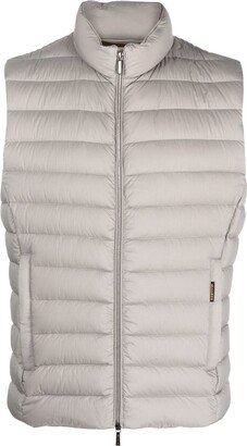 Quilted-Finish Zip-Up Gilet-AA