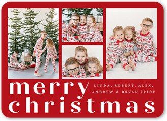 Holiday Cards: Giving Gallery Christmas Card, Red, 5X7, Christmas, Signature Smooth Cardstock, Rounded