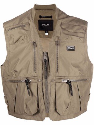 Multi-Pocket Zip-Up Vest