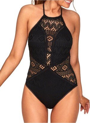 Adore Me Women' Margaret One Piece Swimwear L / Jet Black