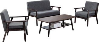 Lilola Home Bahamas Coffee Table Loveseat and 2 Chair Set