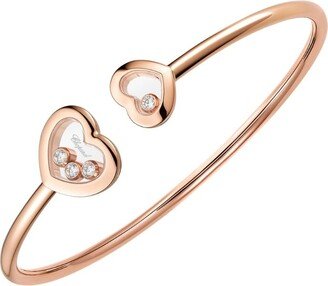 Rose Gold And Diamond Happy Diamonds Bangle