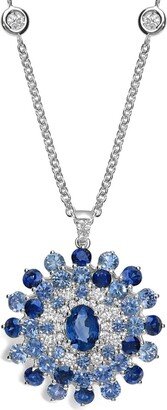 LEO PIZZO 18kt white gold Augusta sapphire and diamond necklace