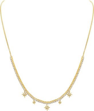 Graziela Gems 18k Diamond Starburst Choker Necklace