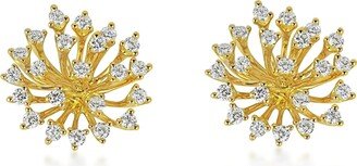 Luminus 18k Yellow Gold Stemmed Diamond Earrings