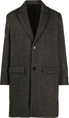 Mark chevron-knit wool coat