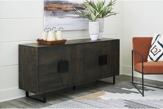 Kevmart Grayish Brown/Black Accent Cabinet - 64