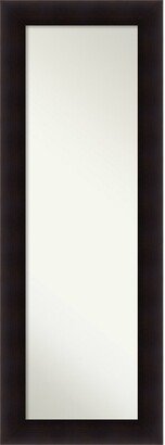 Non-Beveled Wood Full Length On The Door Mirror - Portico Espresso Frame - Outer Size: 20 x 54 in