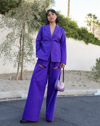 Women's Heliotrope Thigh Cut-Out Wide Leg Pant by @navik4ur