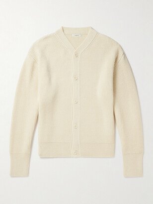 Oversized Ribbed Wool-Blend Cardigan