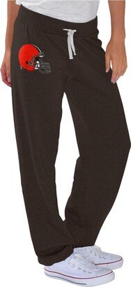 Women's G-iii 4Her by Carl Banks Brown Cleveland Browns Fleece Scrimmage Pants