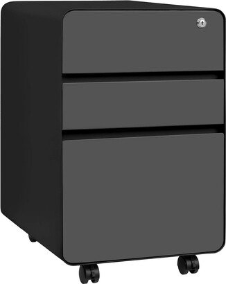 EPOWP 3-Drawer Mobile File Cabinet, Commercial-Grade, Modern