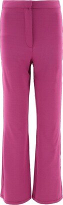 Split-Cuff Flared Tailored Trousers