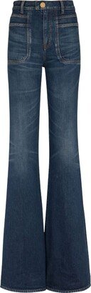 High-Waisted Flared Jeans-BA