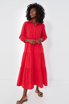 Pomander Place Hibiscus Red Mabel Maxi Dress