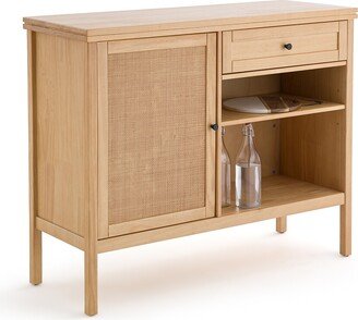 La Redoute Interieurs Gabin Pine and Rattan Bar Unit