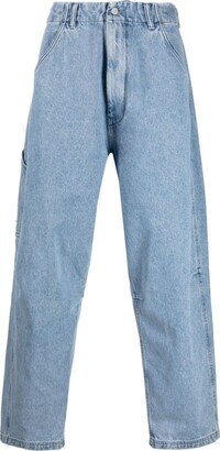 Wide-Leg Plain Jeans-AA
